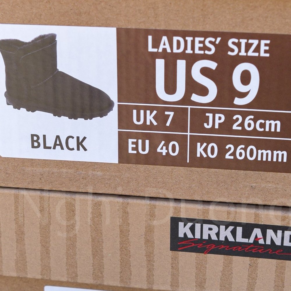 size‎ 9  BLACK Kirkland Signature Ladies' Shearling Boot